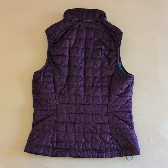 Patagonia Women's Nano Puff Purple and Teal Down Vest - Picture 4 of 6